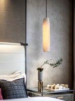 Load image into Gallery viewer, Alabaster Flute Pendant Light