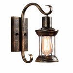 Cargar imagen en el visor de la Galería, Antique bronze outdoor wall lantern on white background