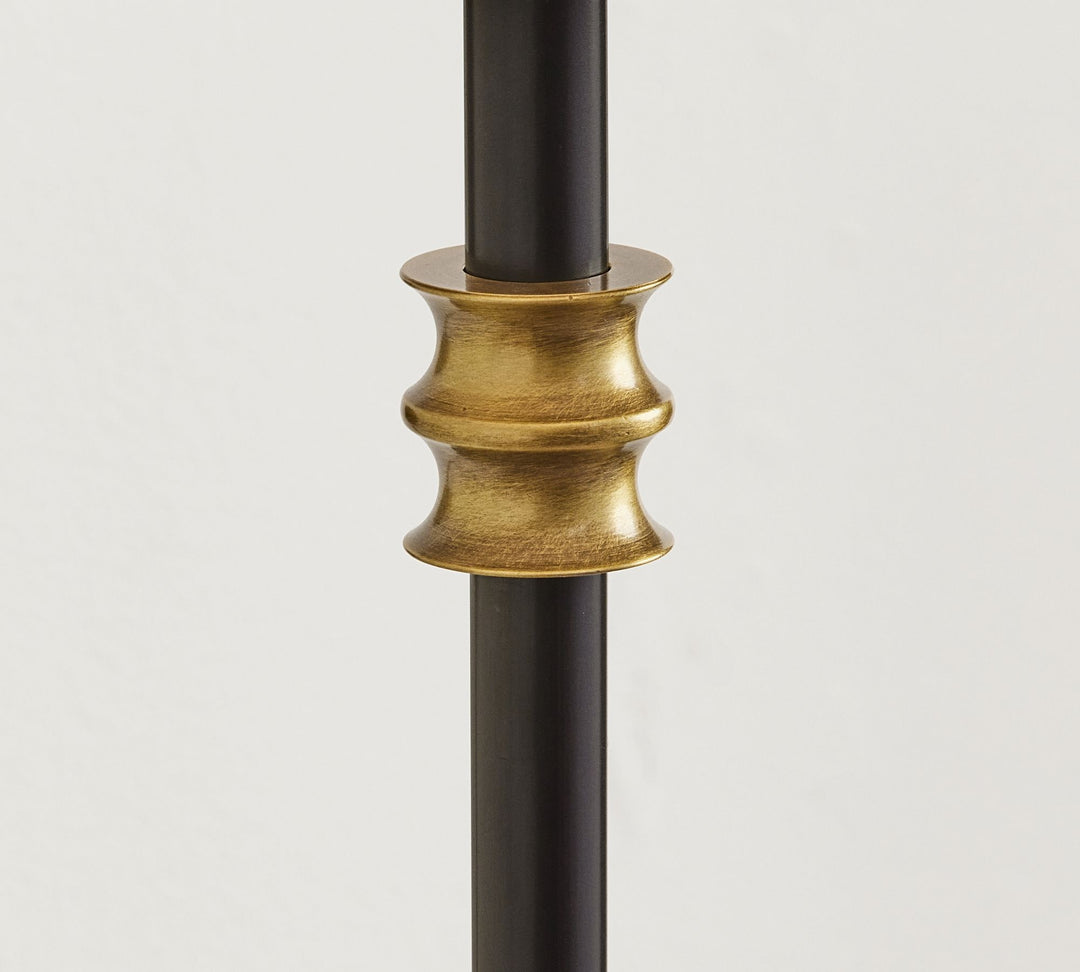 Calin Classic Sconce - Iron Wall Light with White Linen Shade