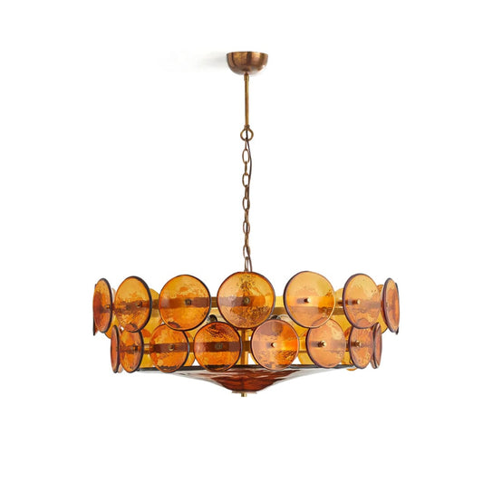 Lorenzo overlappende glazen schijven – vintage verlichting voor woonkamer