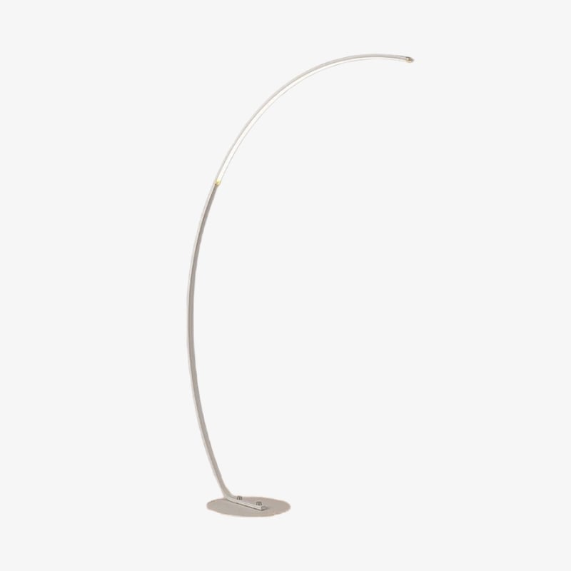 Lampada da terra curva minimalista Lirra – elegante accento in metallo per spazi abitativi