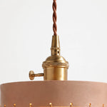Afbeelding laden in galerijweergave, Antique brass tone pendant holder and twisted cord