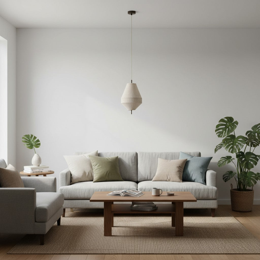 Zalen geschichtete Leinen-Hängeleuchte – Bronze Deckenleuchte für Wohn- und Esszimmer