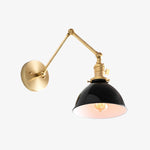 Load image into Gallery viewer, Conique Metal Vintage Industrial Swing Arm Wall Lamp - Adjustable Dome Shade for Study
