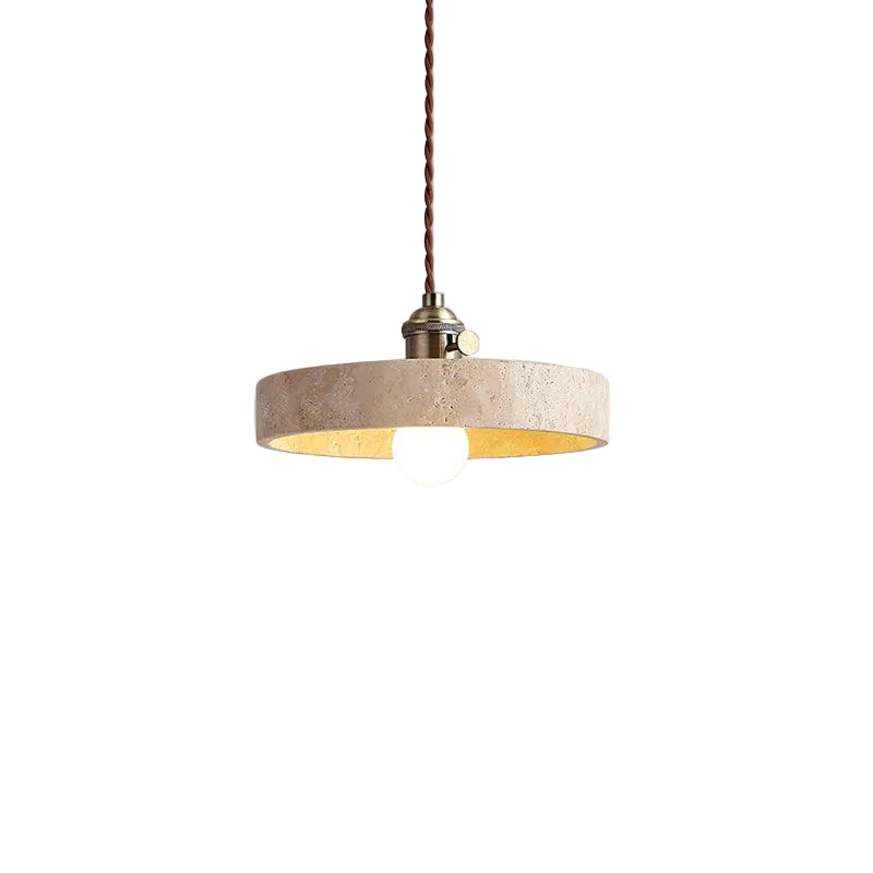 Alagusmo Minimalistyczna Lampa Wisząca z Trawertynu