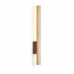 Cargar imagen en el visor de la Galería, Linear Travertine And Wood LED Wall Light