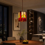 Carica l'immagine nella visualizzazione Galleria, Rose motif pendant above an evening dining area