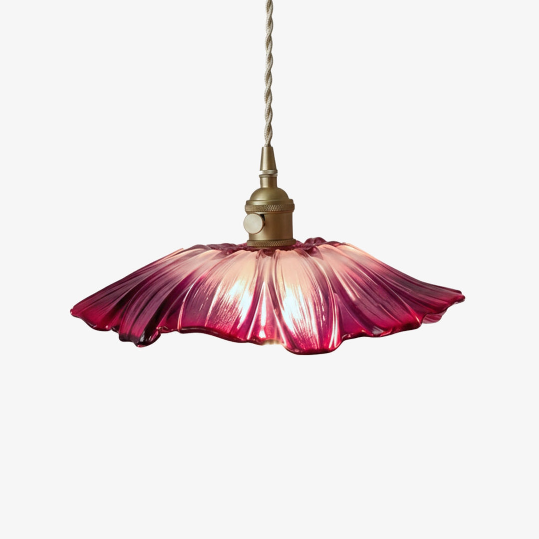 Blossix Elegante Art Hanglamp - Glazen Bloemenkap Design voor Woon- of Eetkamer N24