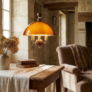 Afterglow Zachód słońca – średniowieczna lampa wisząca, francuski akrylowy klosz do jadalni i przedsionka