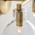 Load image into Gallery viewer, Glavira Recycled Glass Double Sconce - Indoor Brass Wall Lighting
