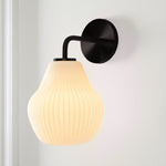 Load image into Gallery viewer, Rivrona Ribbed Glass Wall Sconce - Elegant Modern Lighting for Hallway &amp; Bedroom
