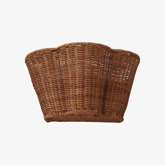 Aplique de Pared Tejido Wickara – Lámpara de Pared con Pantalla de Cesta con Bordes Ondulados para Dormitorio