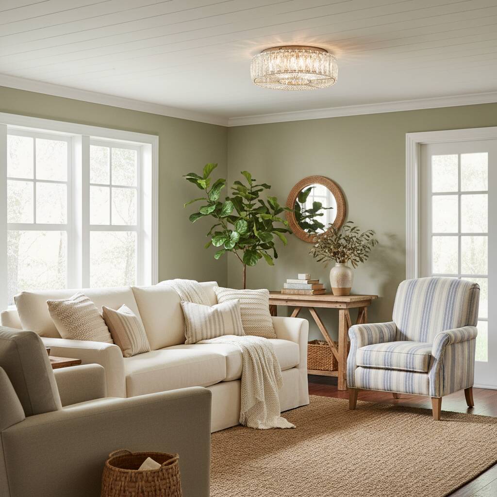 Glomar Glazen Ronde Opbouw Plafondlamp - Modern Metaal Glas Afwerking Woonruimtes