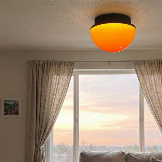 Lámpara de Techo LED Acrílica Sunset Glow con Cúpula Ambiental para Sala y Dormitorio