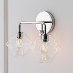 Load image into Gallery viewer, Talvior Geometric Modern Bathroom Sconce - Faceted Shade Light in Luxe Finishes
