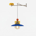 Cargar imagen en el visor de la Galería, Blue yellow and red dopamine pendant lamp SKU image