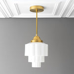 Afbeelding laden in galerijweergave, Geotower glazen hanglamp - elegante woningverlichting
