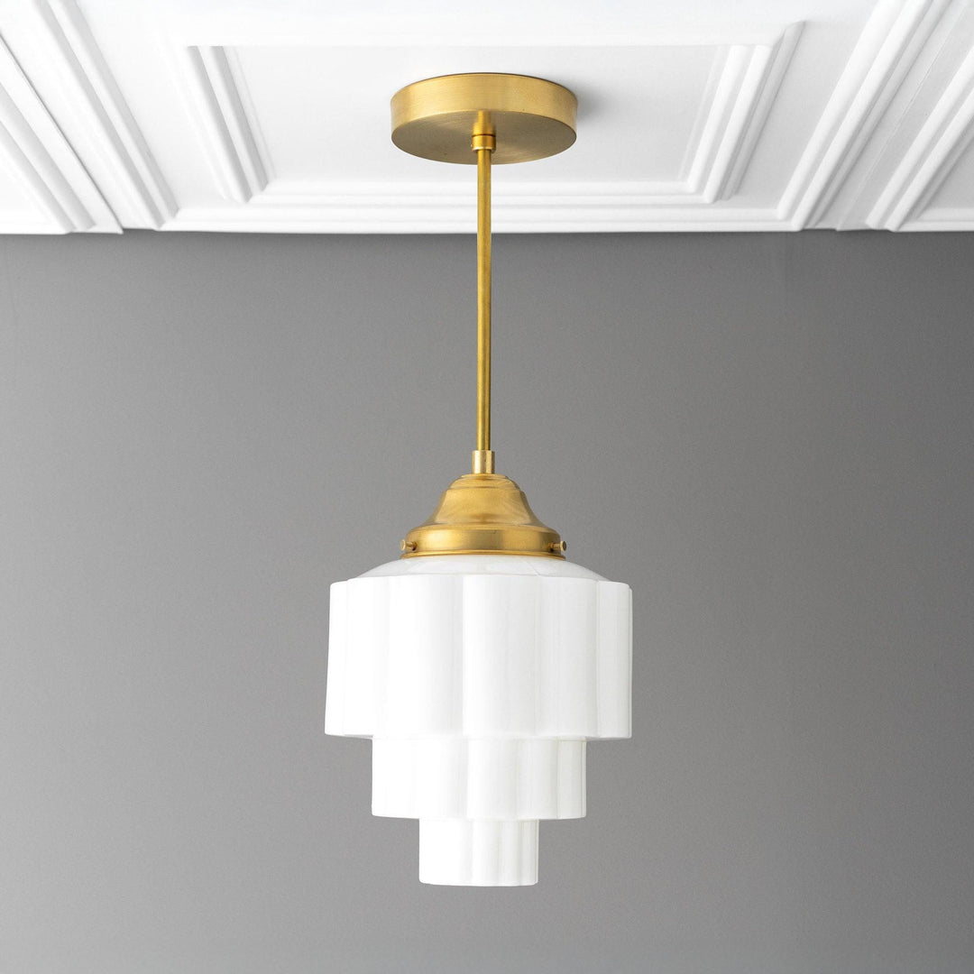 Geotower glazen hanglamp - elegante woningverlichting