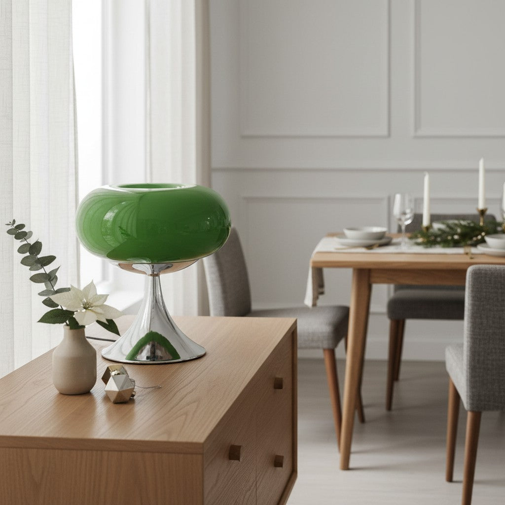 Lollora Decoratieve Tafellamp – Sculpturale Glasaccentverlichting voor Slaapkamer of Woonkamer