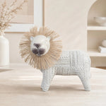 Carica l'immagine nella visualizzazione Galleria, Resin lion ornament styled on a neutral tabletop shelf