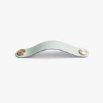 Afbeelding laden in galerijweergave, Cowhide leather and brass cabinet pull handle color and size option