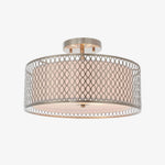 Bild in die Galerieansicht laden, Liorin Geometrische Mesh 3-flammige Deckenleuchte – Metallgewebe-Lampe für Wohnzimmer oder Flur