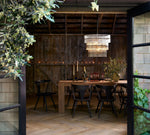Load image into Gallery viewer, Lumora Crystal Pendant Light – Elegant Tumbled Brass &amp; Cut Glass
