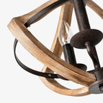 Load image into Gallery viewer, Distressed wood and rust ceiling light detail 6