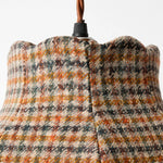 Załaduj obraz do przeglądarki galerii, Vintage French Plaid Tweed Fabric Pendant Light