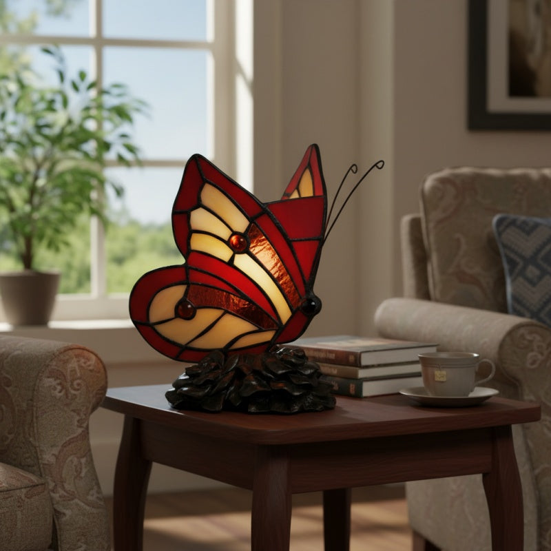 TF Butterfly Tafellamp – Natuurgeïnspireerd glazen ontwerp perfect voor woonkamers of gangen