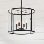 Load image into Gallery viewer, Ferrix Modern Outdoor Lantern Iron Pendant Lamp - Industial Glass Lighting Design
