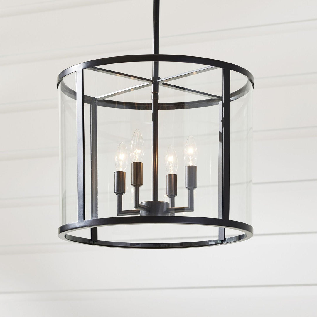 Ferrix Modern Outdoor Lantern Iron Pendant Lamp - Industial Glass Lighting Design