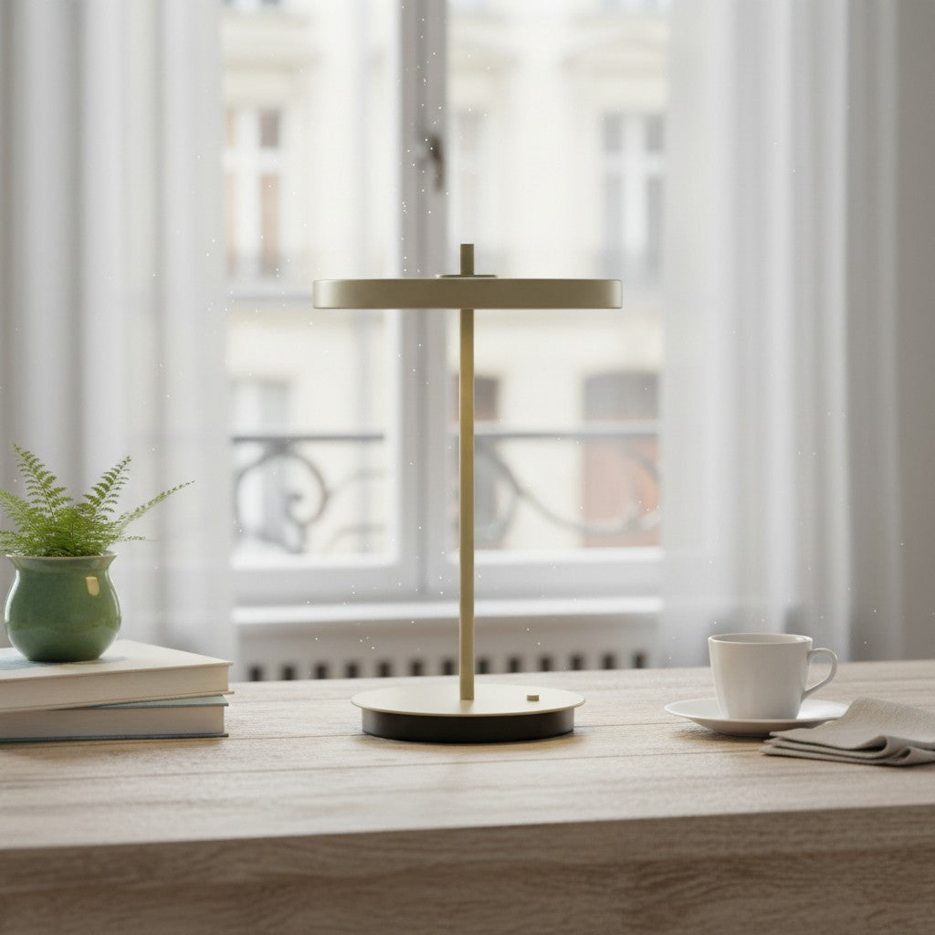 Astris Moderne Minimalistische Metalen Tafellamp Zachte LED Verlichting voor Woonkamer en Kantoor