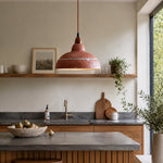 Cargar imagen en el visor de la Galería, Terracotta resin pendant light in room setting