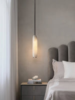 Load image into Gallery viewer, Alabaster Flute Pendant Light