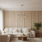 Charger l’image dans la visionneuse de la galerie, Suspension globe en verre Tracian style milieu du siècle pour salle à manger