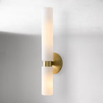 Load image into Gallery viewer, Rivora Fluted Glass Double Short Sconce - Indoor Outdoor Wall Light Elegance
