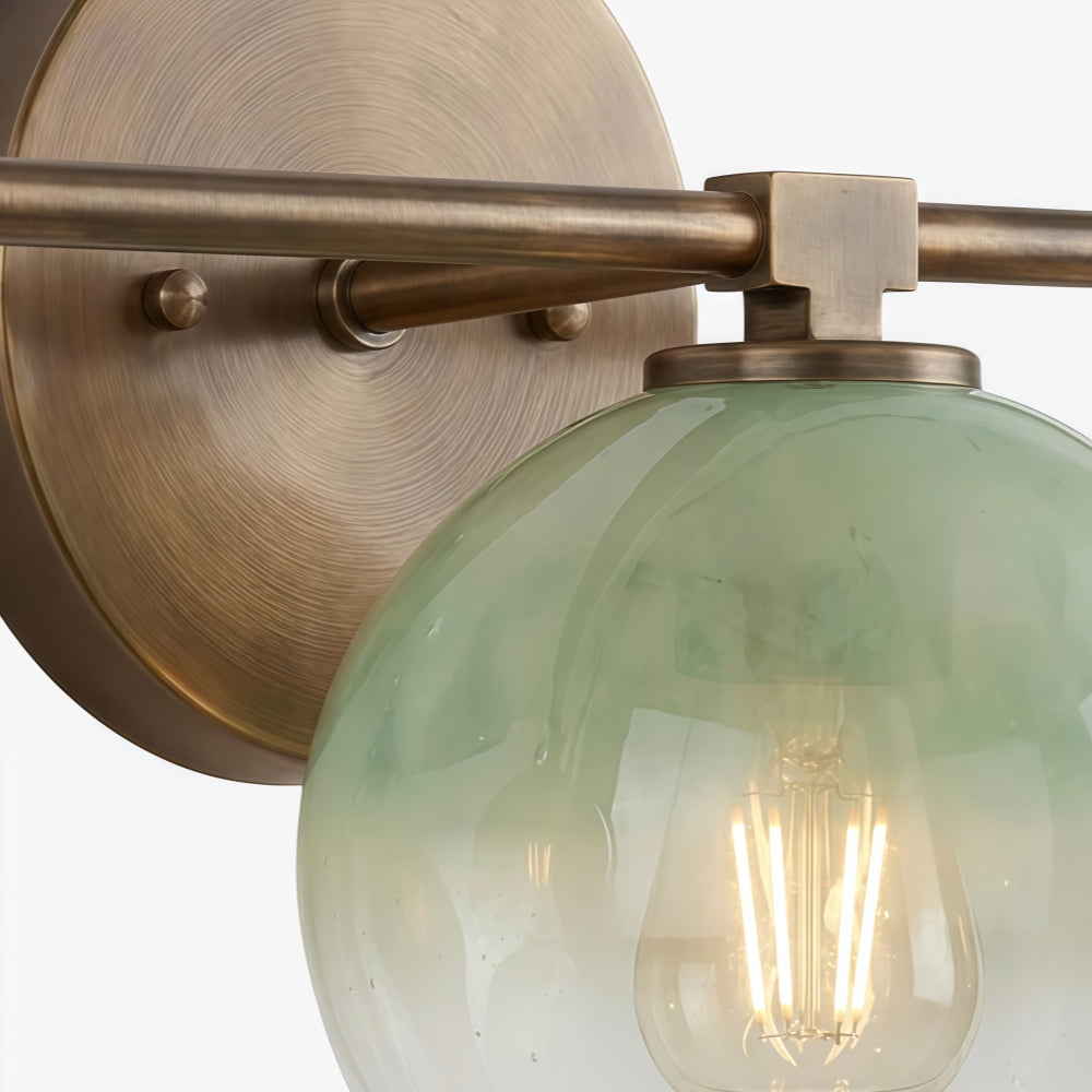 Auruca Globe Wall Light Bellflower Inspired Shape - Minimalist Metal Glass Sconce for Living Room