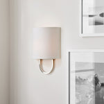 Load image into Gallery viewer, Nolvara Elegant Wall Light Featuring Soft Shade and Metal Arm
