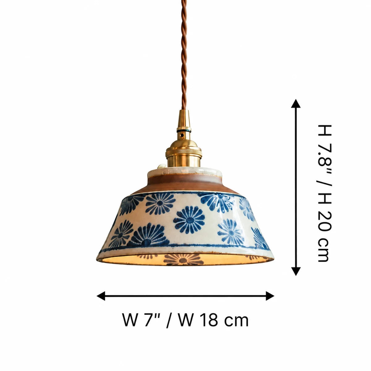 Dimension guide showing 7 inch width and 7.8 inch height