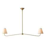 Load image into Gallery viewer, Fibura Metal Modern Linen Shade Linear Chandelier - Clean Lines
