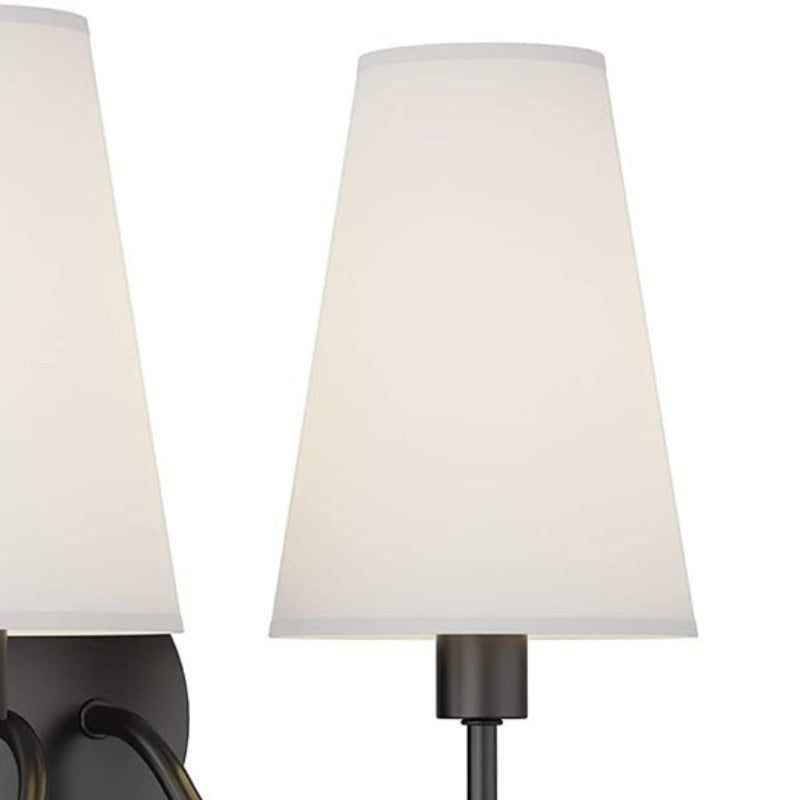 Arcuma Vintage Geïnspireerde Metalen Wandkandelaar - Handgemaakte Stoffen Kap voor Slaapkamer