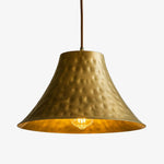 Cargar imagen en el visor de la Galería, American Metal Lamps hammered brass pendant light in 13 inch size
