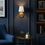 Load image into Gallery viewer, Vireli Brass Wall Sconce in Mid-Century Style for Bedroom &amp; Hallway
