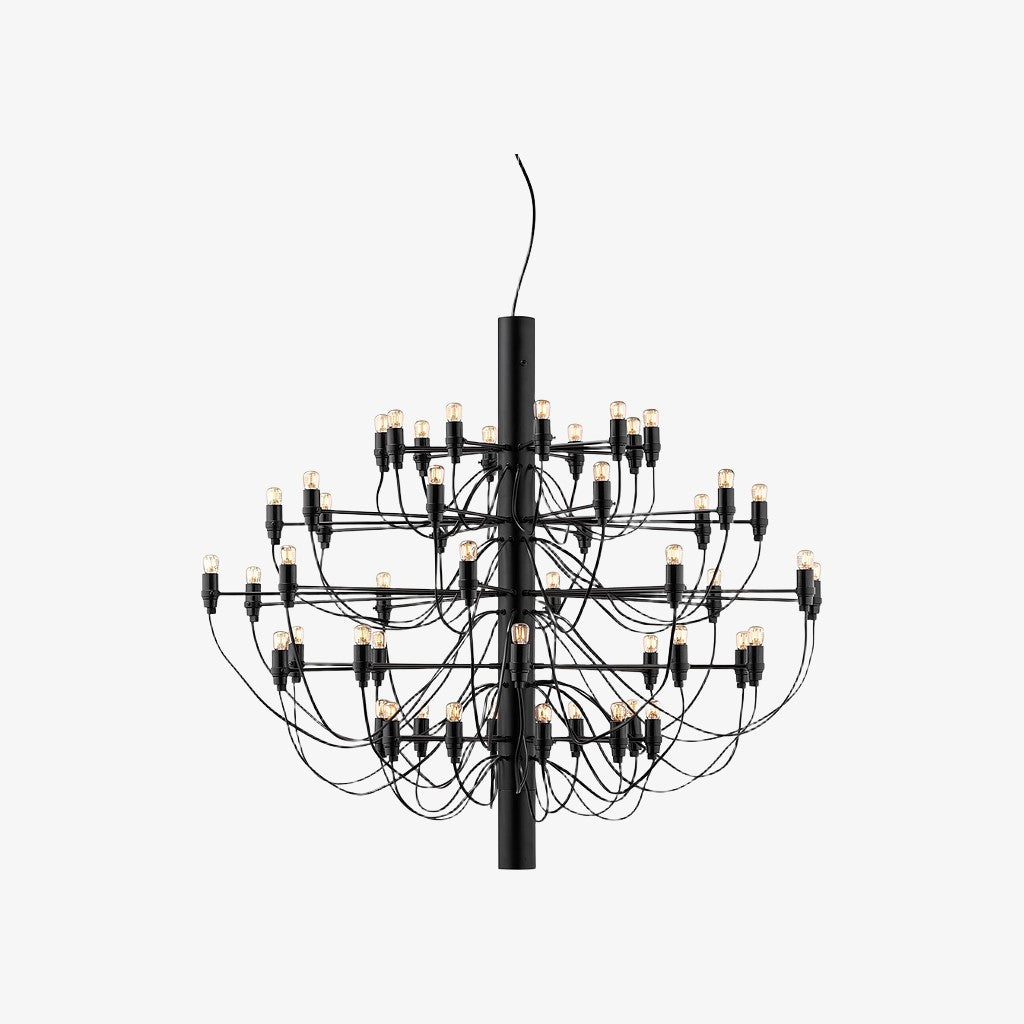 Tendrila Hedendaagse Multi-Licht Kroonluchter - Industrieel Geïnspireerd Metaal Ophangsysteem voor Lounges N01