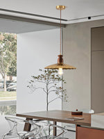 Load image into Gallery viewer, Brass Crest Pendant Light