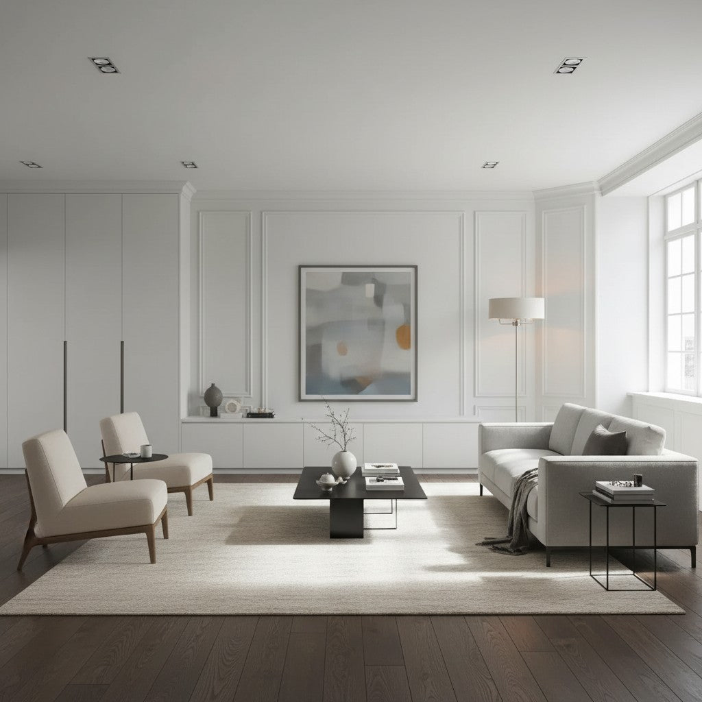 Tela Drum Lampenkap Vloerlamp - Moderne Stoffen Staande Lamp voor Thuis en Kantoor