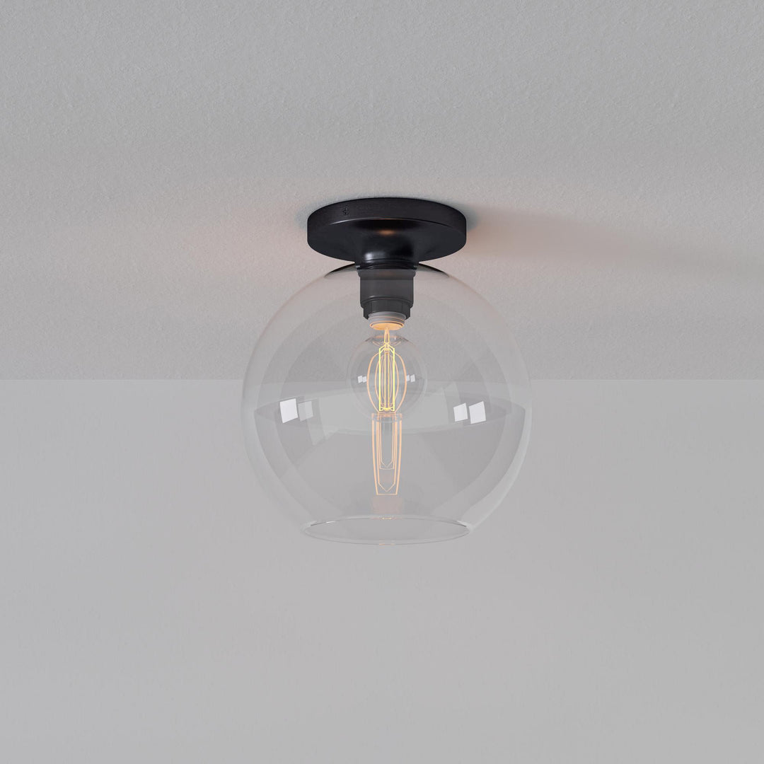 Selvion Modern Globe Pendant Light - Damp-Rated Bathroom Lighting - Luxe Glass Shade