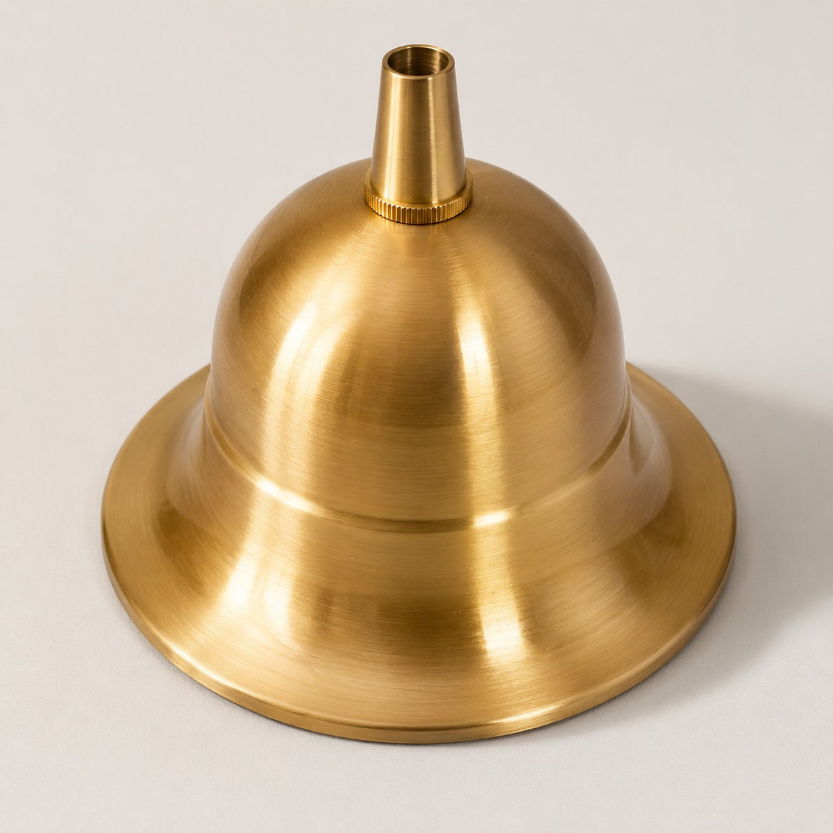 Brass-tone ceiling canopy close-up