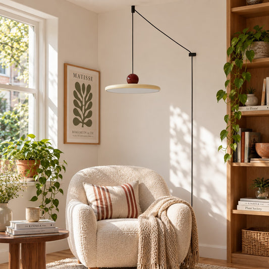 Acrylic Disc Plug-In Pendant Light